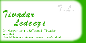 tivadar ledeczi business card